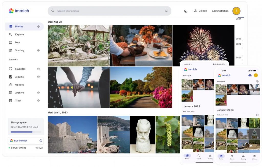 Come archiviare tutte le tue foto in casa senza l'aiuto di Google (o Apple)?